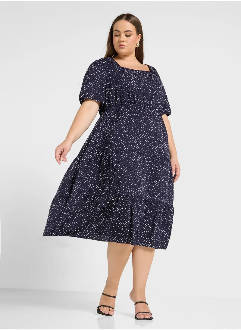 Ella Plus Ditsy Print Dress