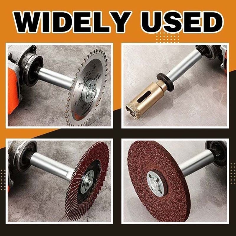 DIY Crafts DIY Crafts M14 Stainless Steel Alloy Material Rotary Extension Shaft Rod Threaded for Rotary PolisherCar PolisherPolishing Backing Plate Sucker Angle Grinder Polisher 5X 4 inch Extension Rod  - Image 2