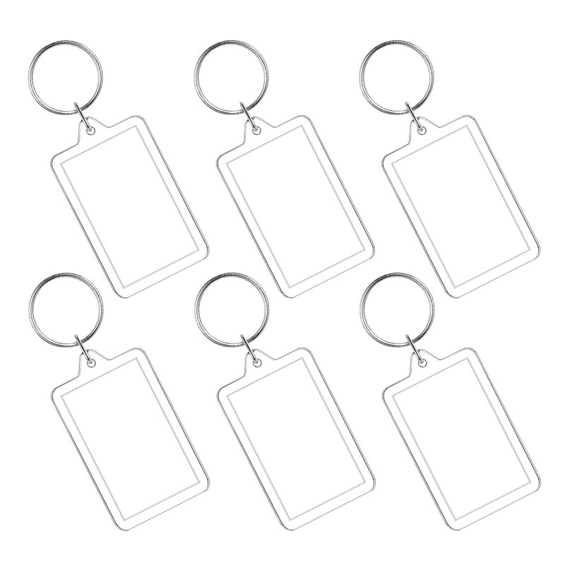 6pcs Mini Photo Keychain Craft Photo Keychain Display Supplies DIY Picture Frame Key Keychain Photo Holder for Home Office School - Image 4