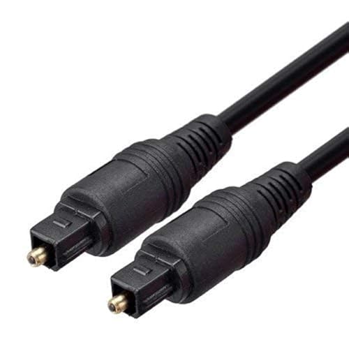 LipiWorld كابل ليبي وورلد® للألياف البصرية الرقمية SPDIF MD DVD TosLink للاتصال بين مكونات الصوت مثل المسرح المنزلي، شريط الصوت، التلفاز، PS4، Xbox، بلاي ستيشن والمزيد (5 متر)(أسود) - Image 1