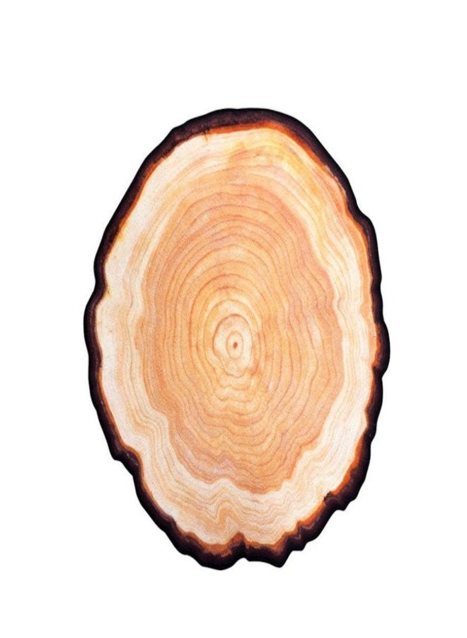 Ancient Tree Ring Round Carpet Brown 31.5x31.5inch  - Image 2