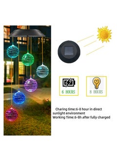 Generic SYOSI Solar Wind Chime for Porch Decor, Outdoor Solar Lights Garden Decor, Gifts for Women Mom Grandma  - Image 5