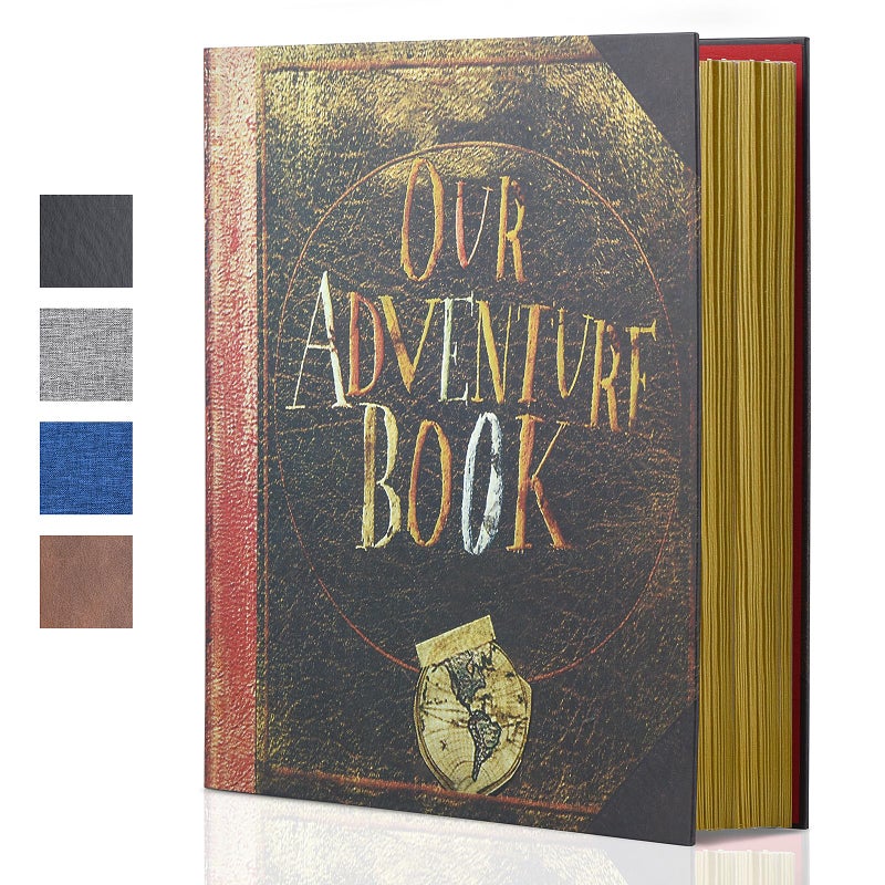Let the Adventure Begin Large Adventure Book Photo Album Magnetic 13"x11.5"DIY,Handmade for Anniversary,Family Memories Accommodates 3x5 to 8x10Photos Inspired by 'Up',Perfect for Couples,Friend,Travel Memories(Movie Style) - Image 1