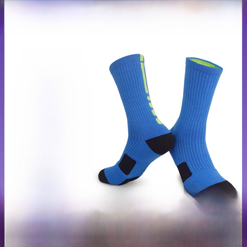 Generic Factory high-top basketball socks mens long mid-tube sports socks mens breathable towel bottom sweat-absorbent elite socks wholesale Black - Image 2