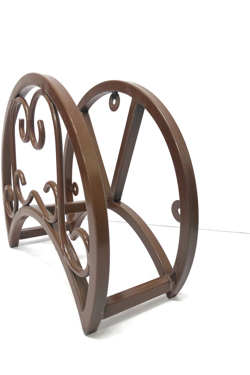 RENOVO Heavy Duty Water Hose Holder Solid Metal Hoses Hanger Wall Mount Brown - Image 3