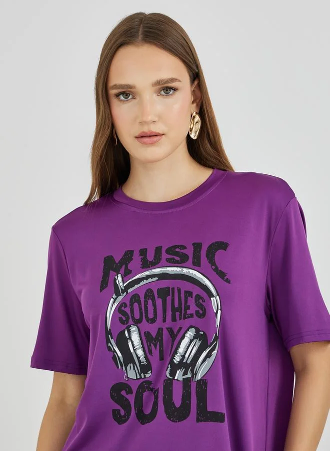 Take Two Take Two Graphic Printed Oversized T-Shirt