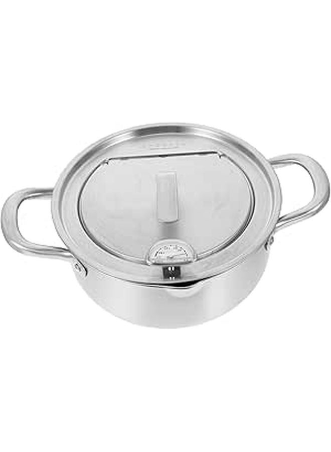 Stainless Steel Deep Fryer With Lid Temperature Control Nonstick Portable Efficient Heat Conduction - Image 1