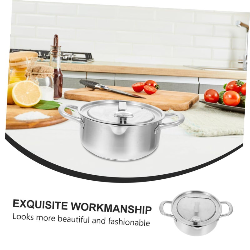 Stainless Steel Deep Fryer With Lid Temperature Control Nonstick Portable Efficient Heat Conduction - Image 3