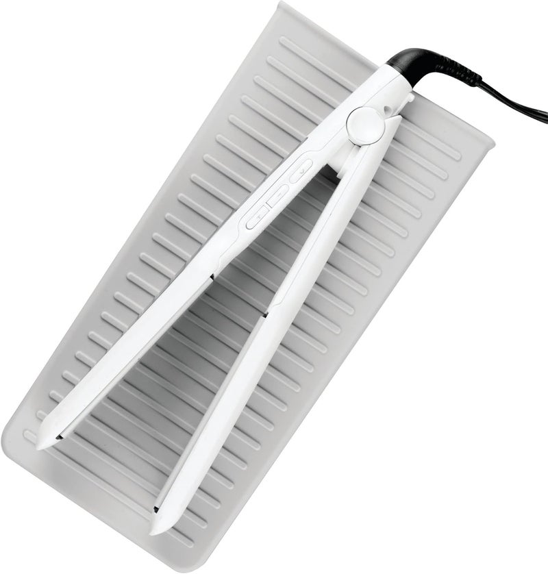 InterDesign IDesign 23433 iDesign Silicone HeatResistant Hair Styling Tools Storage and Travel Pouch for Curling Irons Straighteners Wands  Gray