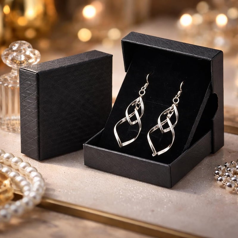 Bassion Sterling Silver Dangle Earrings for Women, 14k Gold Plated Double Linear Drop Statement Earrings Anniversary Birthday Gifts for Women - Image 4
