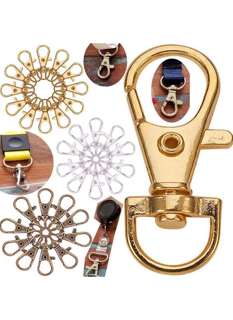 DIY Crafts DIY Crafts Pack of 40 Pcs, Golden, Swivel Clasps Lanyard Snap Hook, cnomg Metal Swivel Lanyard Snap(Pack of 40 Pcs, Golden)  - Image 2