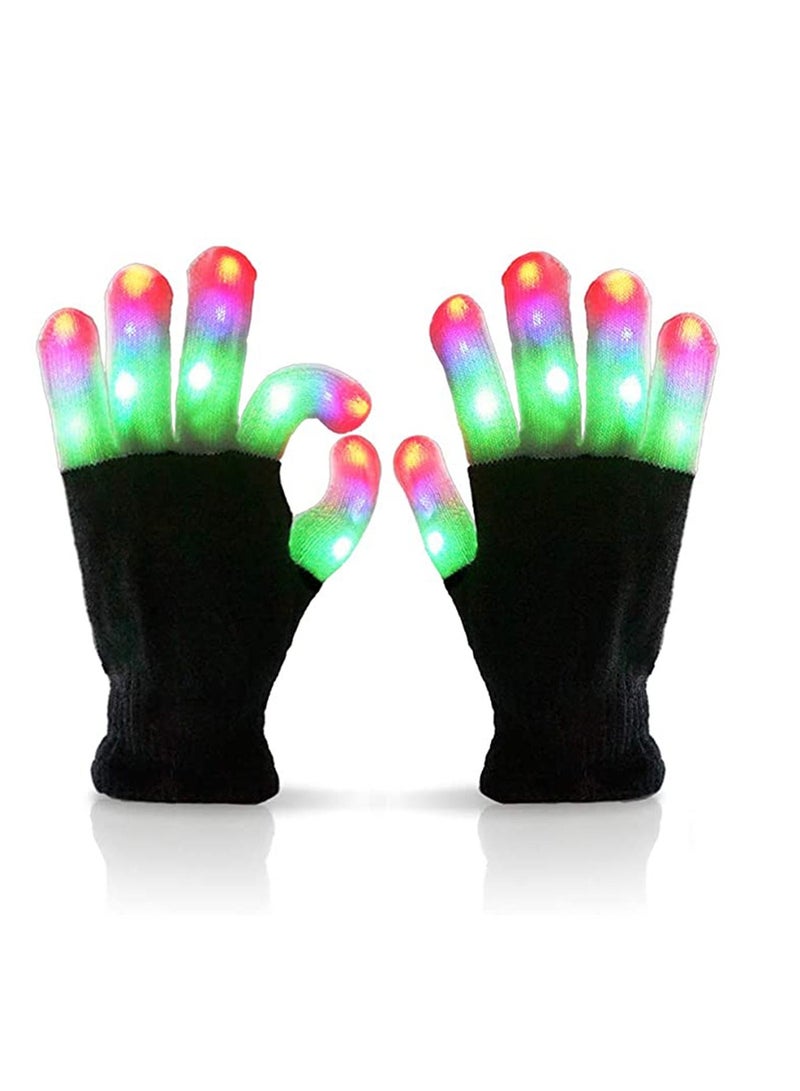 Light Up Gloves, Cool Toys, Children LED Gloves Finger Gloves, Amazing Colorful Glow Flashing Novelty Toys for Kid, for Halloween, Dance Costume Gloves, Kids Gift, Boys Gift - Image 1