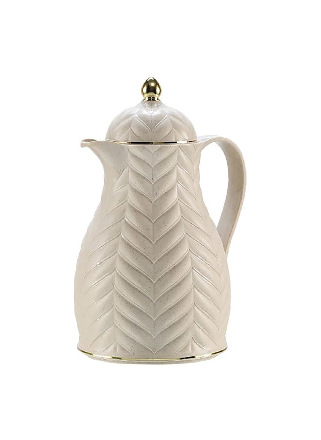Rose - 12 Hours Extended Heat Retention Elegant Marble Tea Thermos Beige 1 L 52449 - Image 1