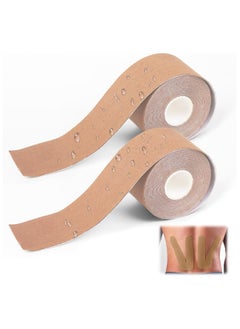 DELGREEN Kinesio Tapes, 5 m x 5 cm Rolls, Skin-Friendly Sports Tape, Waterproof Tape, Kinesiology, Medical Tape, Physio Tape for Shoulders, Back, Knees, Elbows and Neck, Pack of 2  - Image 1