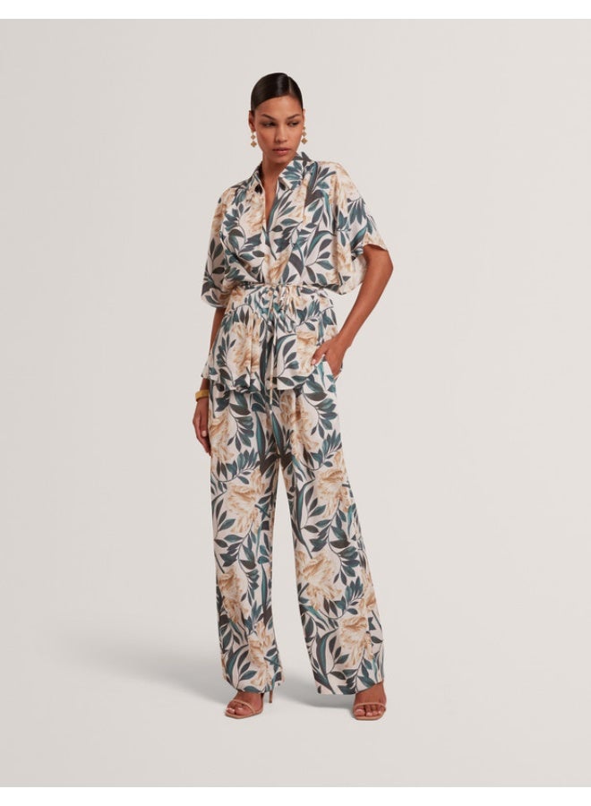 Ted Baker Printed Mid Rise Straight Leg Trouser - Image 1