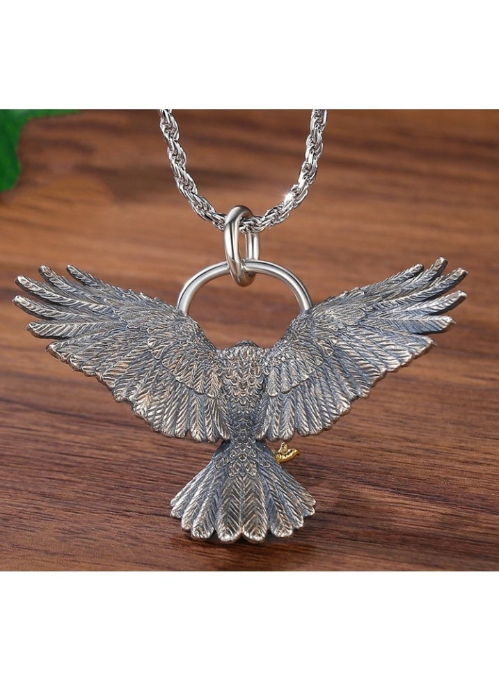 LATEEN Eagle Necklace for Women Men, Retro Black Eagle Animal Pendant Necklace Fashion Jewelry Gifts for Men Women - Image 3