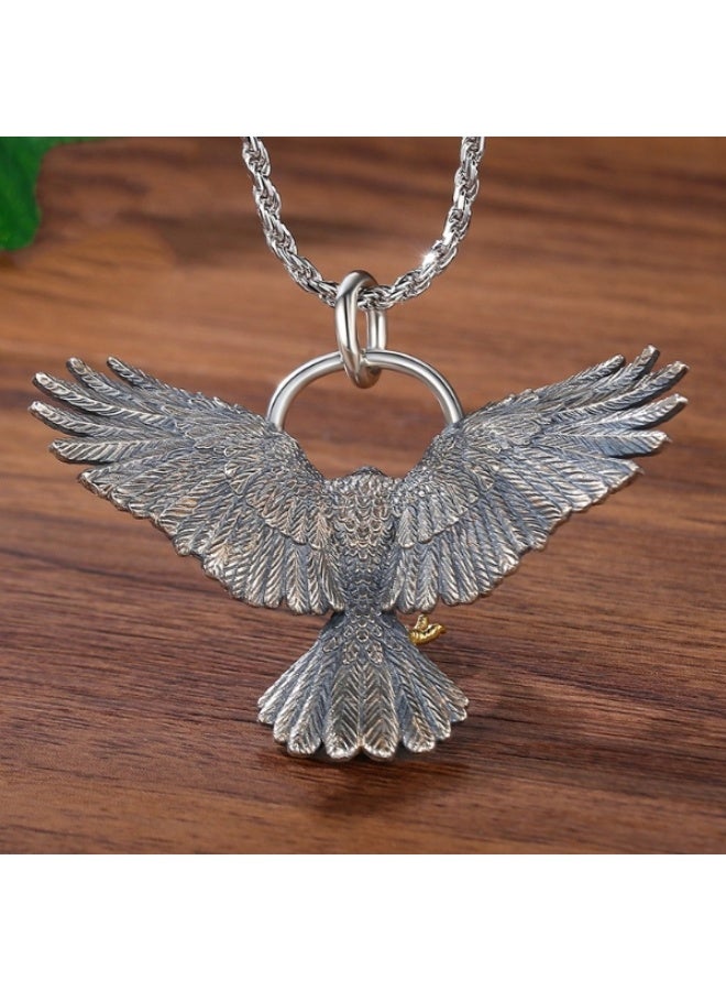 LATEEN Eagle Necklace for Women Men, Retro Black Eagle Animal Pendant Necklace Fashion Jewelry Gifts for Men Women - Image 4