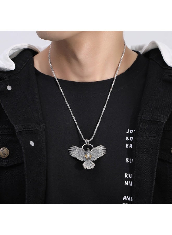 LATEEN Eagle Necklace for Women Men, Retro Black Eagle Animal Pendant Necklace Fashion Jewelry Gifts for Men Women - Image 5