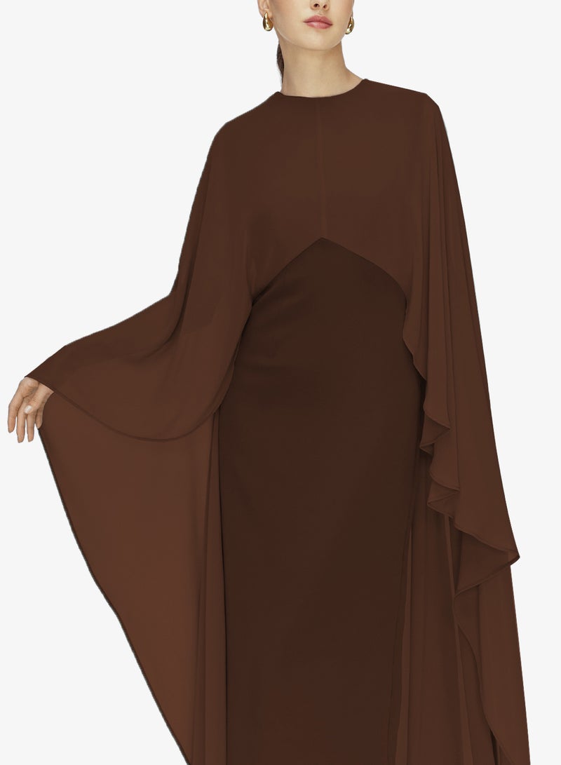 CHASE Draped Cascading Sleeves Maxi Dress - Image 2