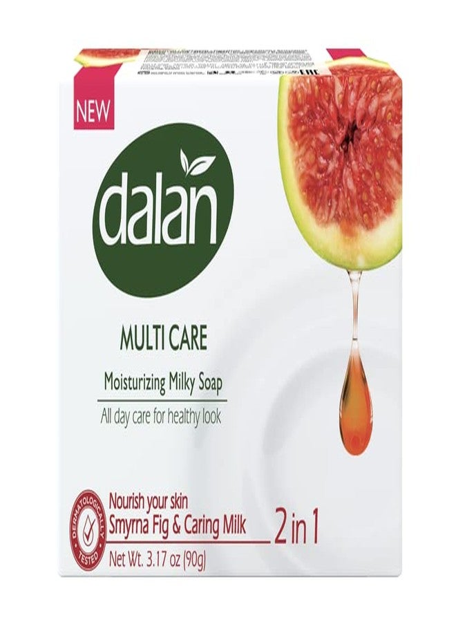 Dalan صابون دالان متعدد الاستخدامات المرطب 2 في 1 (تين سميرنا وحليب العناية، 3 عبوات) - Image 1