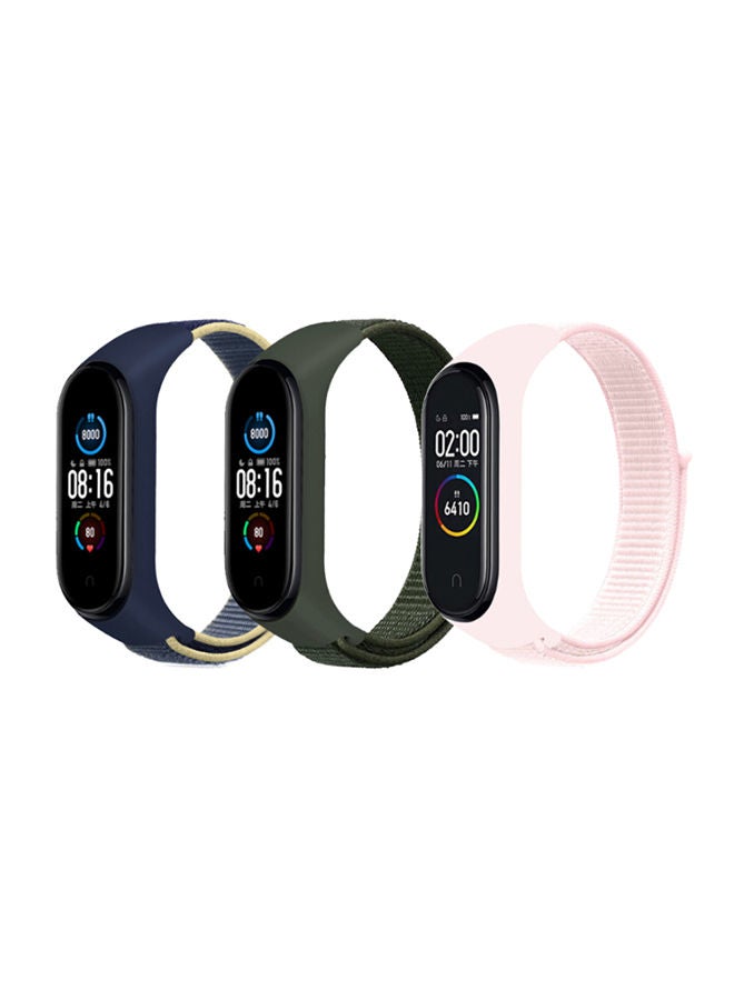 O Ozone [Pack of 3] Nylon Straps for Xiaomi Mi Band 7/Xiaomi Mi Band 6/Xiaomi Mi Band 5 Soft Breathable Sport Replacement Strap Wristband Sport Band Wristband… - Image 1