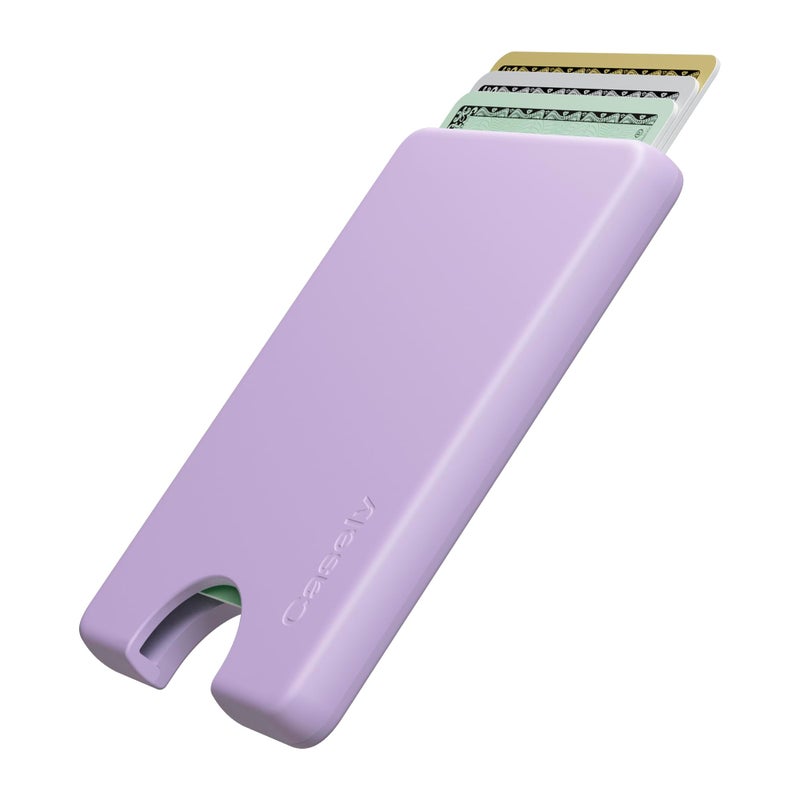 Casely MagWallet | Light Purple | Slim Wallet Card Holder | Compatible with MagSafe | Soft-Touch Hard Silicone | Holds Up to 3 Cards - Image 2