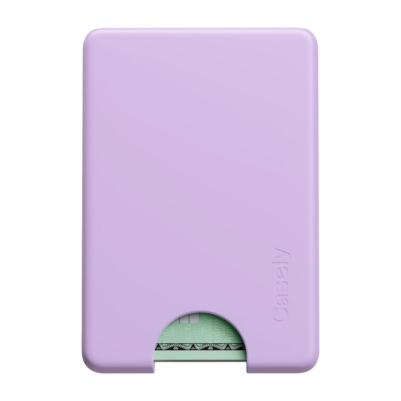 Casely MagWallet | Light Purple | Slim Wallet Card Holder | Compatible with MagSafe | Soft-Touch Hard Silicone | Holds Up to 3 Cards - Image 1