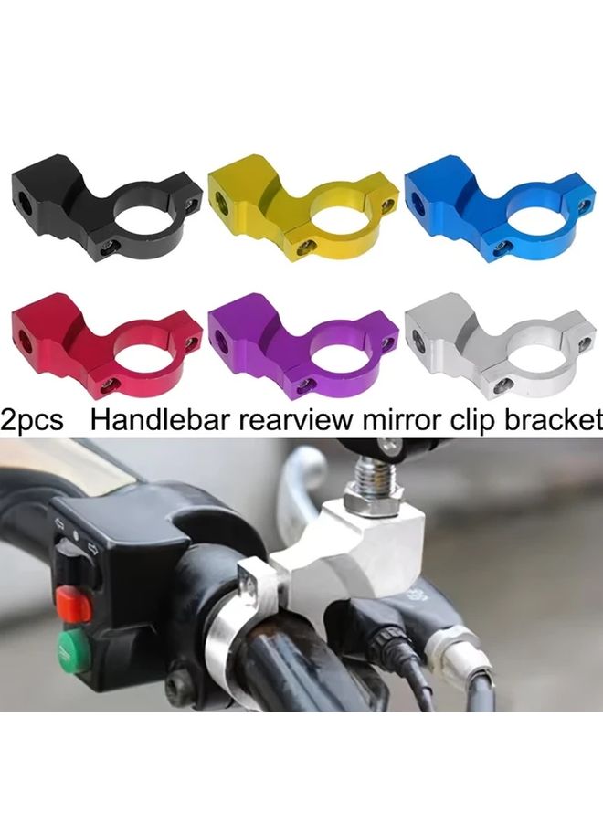 Motorcycle Rearview Mirror Adapters And Brackets 2pcs Handlebar Mirror Clamps - Image 1