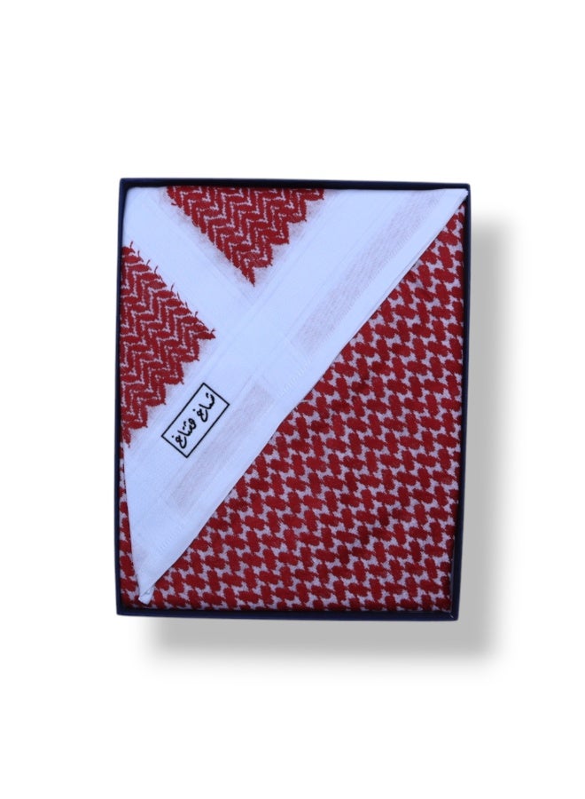 Hashtag Dam Al Ghazal Shemagh for Men, Red - Image 2