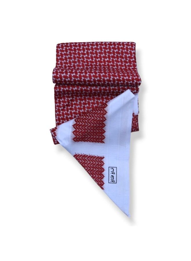 Hashtag Dam Al Ghazal Shemagh for Men, Red - Image 3