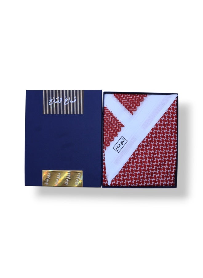 Hashtag Dam Al Ghazal Shemagh for Men, Red - Image 1