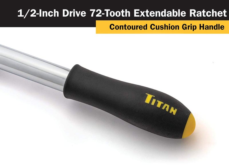 Titan 12073 1/2-Inch Drive x 18 to 23-1/2-Inch 72-Tooth Extendable Ratchet - Image 5