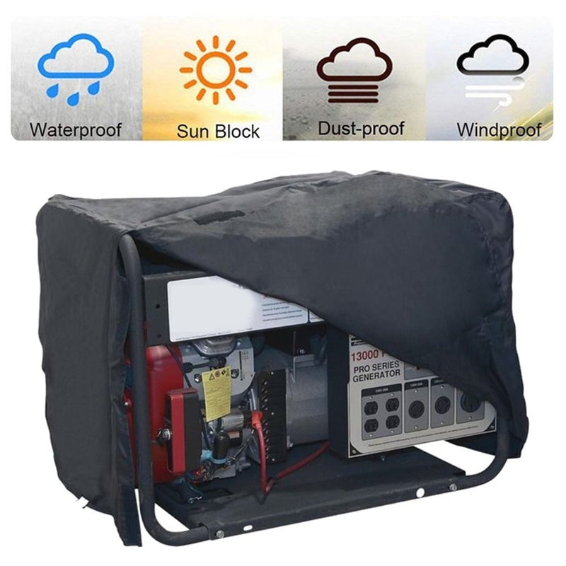 Oxford cloth waterproof universal generator cover 26 x 20 x 20 inches - suitable for most 3000-5000 watt generators, black - Image 2