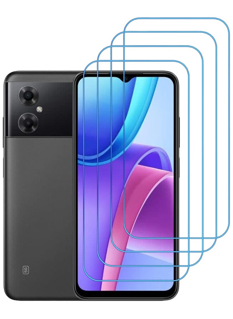 ACLIX 4 Pieces Antistatic ESD Dustproof Premium Quality High Definition Clear Tempered Glass Screen Protector Designed For Xiaomi Redmi Note 11R - Image 1