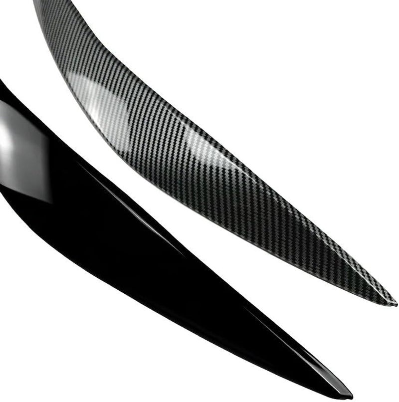 QASULER Gloss Black Headlight Eyelids for BMW 5 Series - Image 3