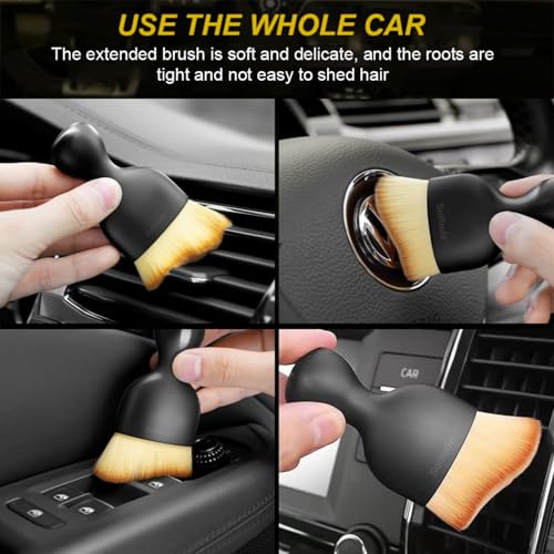 Solitude 7 Pcs Microfiber Car Duster Kit - Interior & Exterior Car Cleaning Detailing Tool Scratch & Lint Free,Pollen Removing Extendable Long Handle Duster for Car & Motorcycle,Multicolor - Image 2