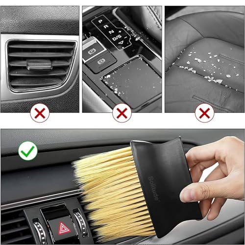 Solitude 7 Pcs Microfiber Car Duster Kit - Interior & Exterior Car Cleaning Detailing Tool Scratch & Lint Free,Pollen Removing Extendable Long Handle Duster for Car & Motorcycle,Multicolor - Image 5