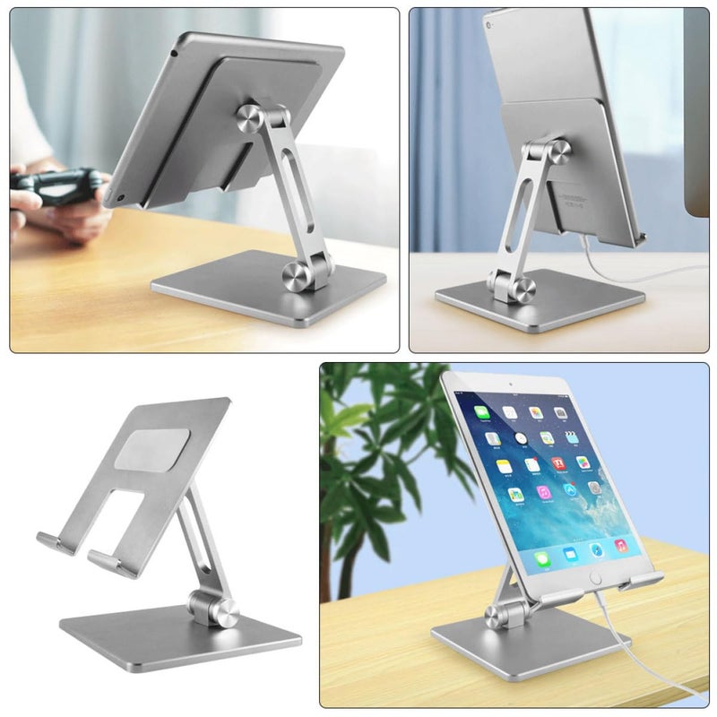 Adjustable Aluminum Alloy Folding Laptop Cooling Stand Portable Computer Holder Silver - Image 4