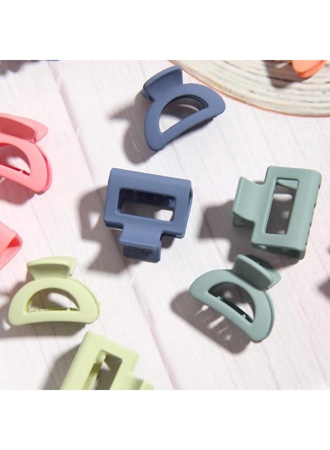 CHIROGRAPHY 12 PCS Women Mini PREMIUM Hair Clips Girl's Cute Rectangle Hairclips Hairpins Small Claw Clips Non-Slip Hair Accessories (MULTICOLOR) - Image 3