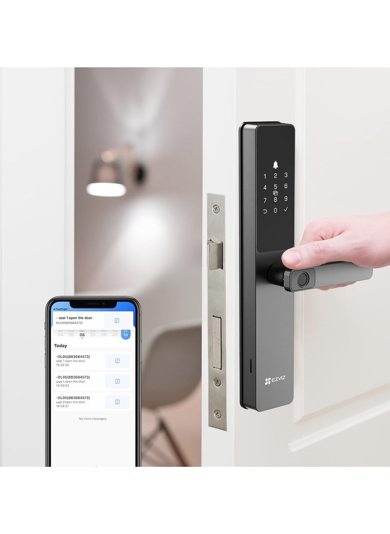 EZVIZ by Hikvision|Smart Fingerprint Door Lock - black CS-DL05-R200-WBCP-GR