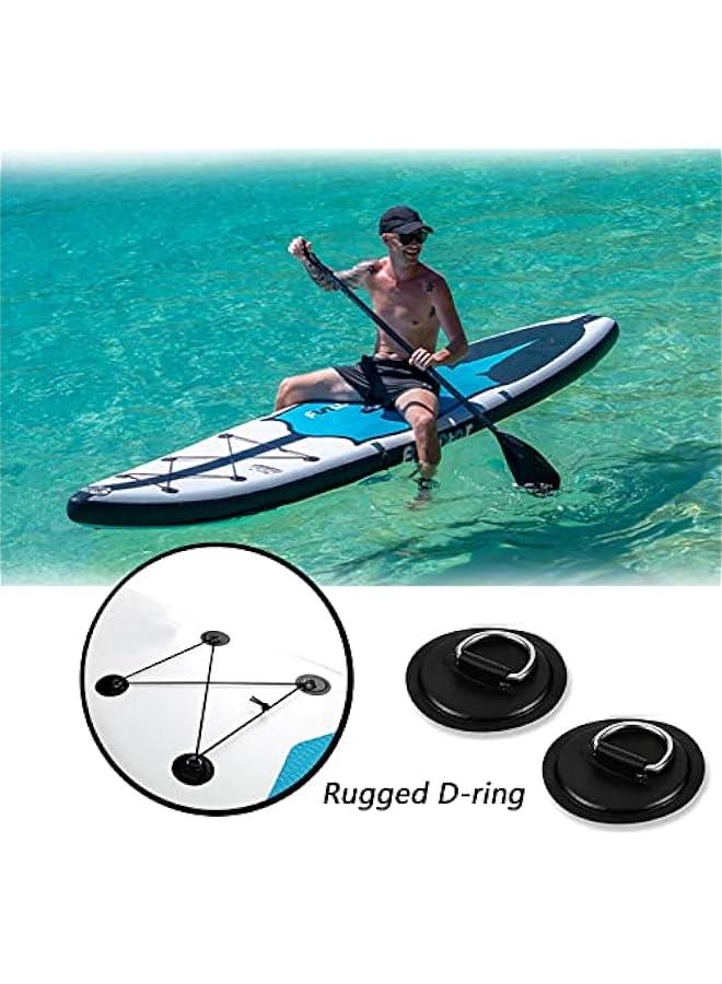 6 Pack 3.15'' Stainless Steel D-Ring Circular Patch for PVC Inflatable Boat Kayak SUP Canoe Deck Surfboard Accessories,NO Glue Include.  - Image 5