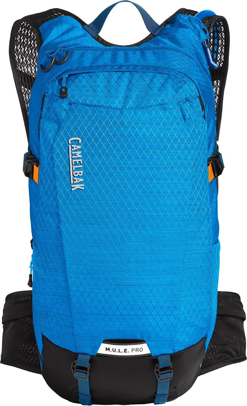 CamelBak M.U.L.E. Pro 14 Bike Hydration Backpack 100oz - Body Mapping Technology, Ibiza Blue/Orange - Image 4