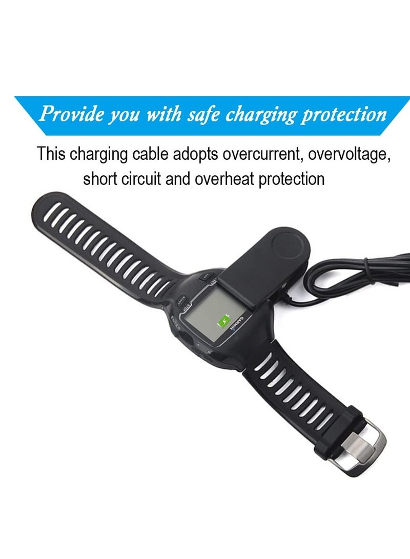 1M USB Charging Cable Clip Dock Charger Compatible with Garmin 310XT/405/405CX/410/910XT Smartband Smart Watch - Image 3