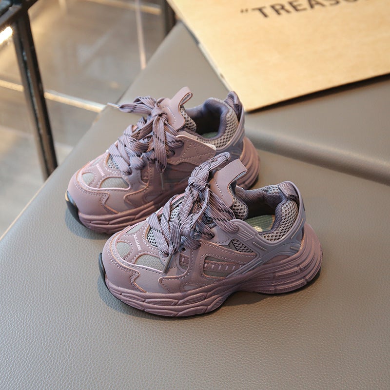 Children'S Shoes 2025 Autumn New Girls Fashion Retro Torre Shoes Boys Students Light Running Sports Shoes - Image 4