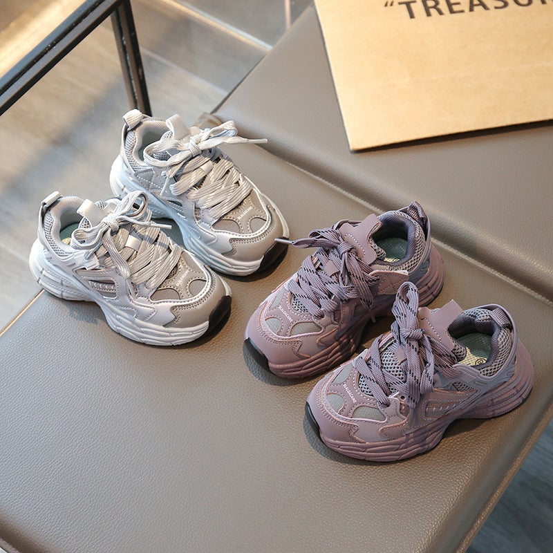 Children'S Shoes 2025 Autumn New Girls Fashion Retro Torre Shoes Boys Students Light Running Sports Shoes - Image 2