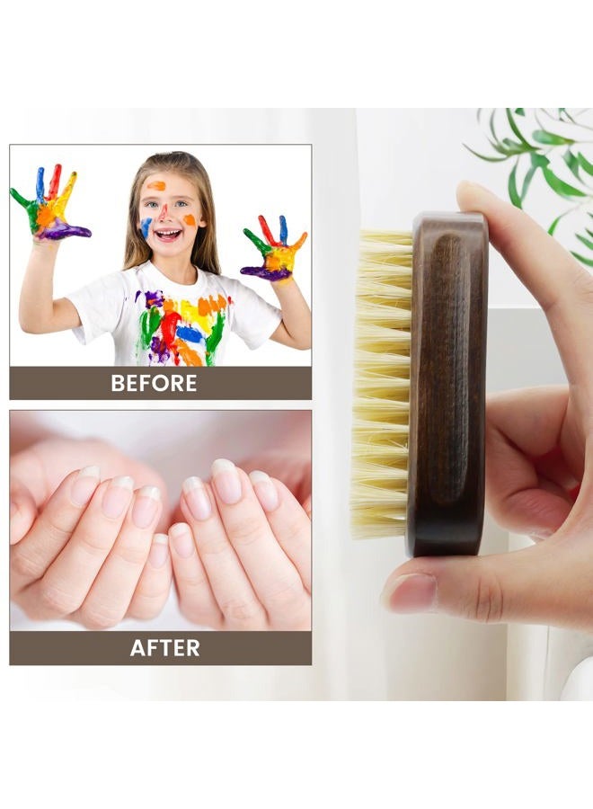 Uppercut Deluxe فرشاة أظافر مزدوجة 2pack لتنظيف الأظافر، فرشاة أظافر خشبية، ألوان عتيقة فرشاة أظافر لتنظيف فرشاة فرك الأظافر شعيرات سيزال طبيعية قابلة للتحلل الحيوي - Image 5