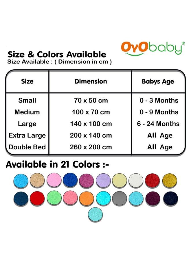 OYO BABY شريحة سريعة الجفاف مقاومة للماء للأطفال؛ وسادة سرير؛ شريحة حماية سرير للأطفال الصغار (متوسط (100 سم × 70 سم) راني وردي) - Image 5