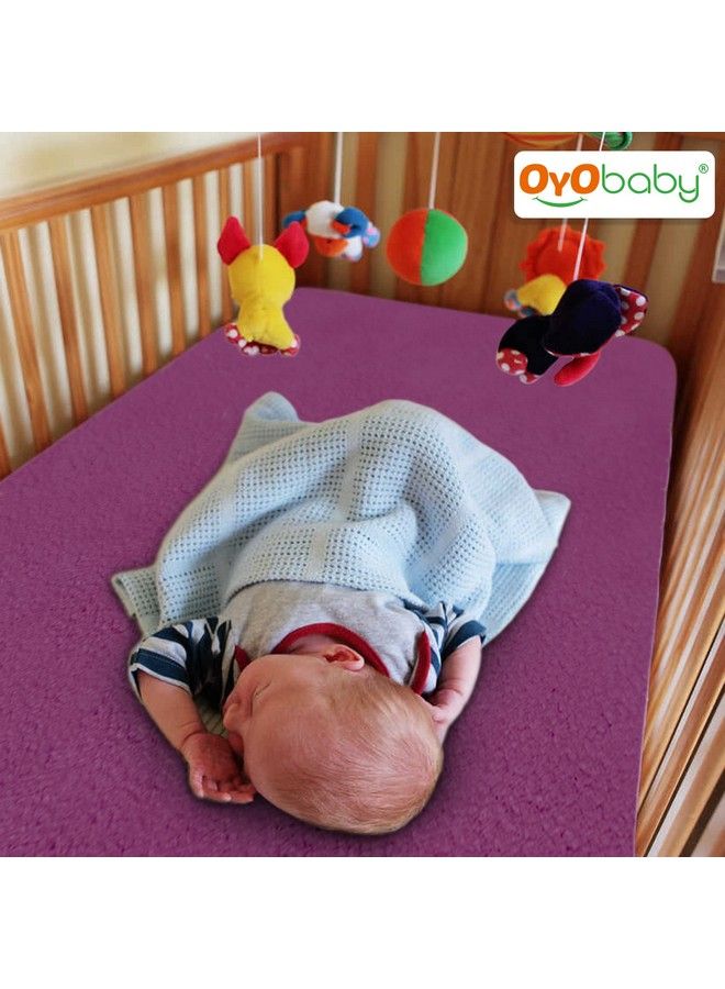 OYO BABY شريحة سريعة الجفاف مقاومة للماء للأطفال؛ وسادة سرير؛ شريحة حماية سرير للأطفال الصغار (متوسط (100 سم × 70 سم) راني وردي) - Image 3