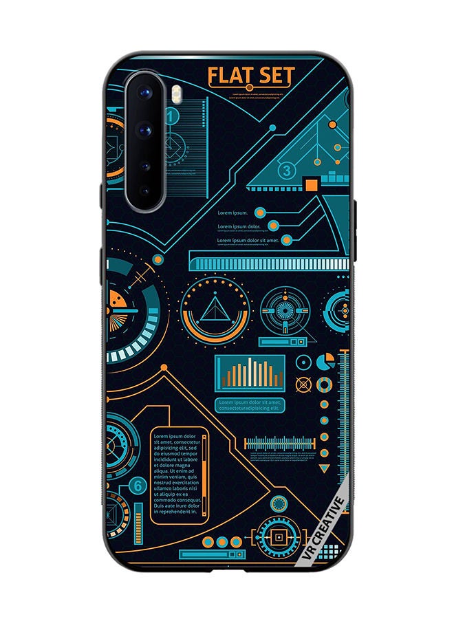 VR CREATIVE Protective Case Cover For OnePlus Nord Abstract Design Multicolour - Image 1