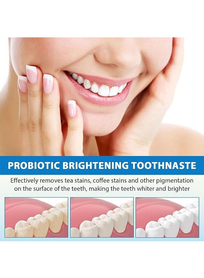 أس بي مشرق معجون الأسنان الأبيض الساطع 120g, البروبيوتيك معجون الأسنان التبييض, البروبيوتيك معجون الأسنان الأبيض الساطع معجون الأسنان إدارة صحة الفم, تنظيف عميق معجون الأسنان الرعاية, التنفس الطازج - Image 4